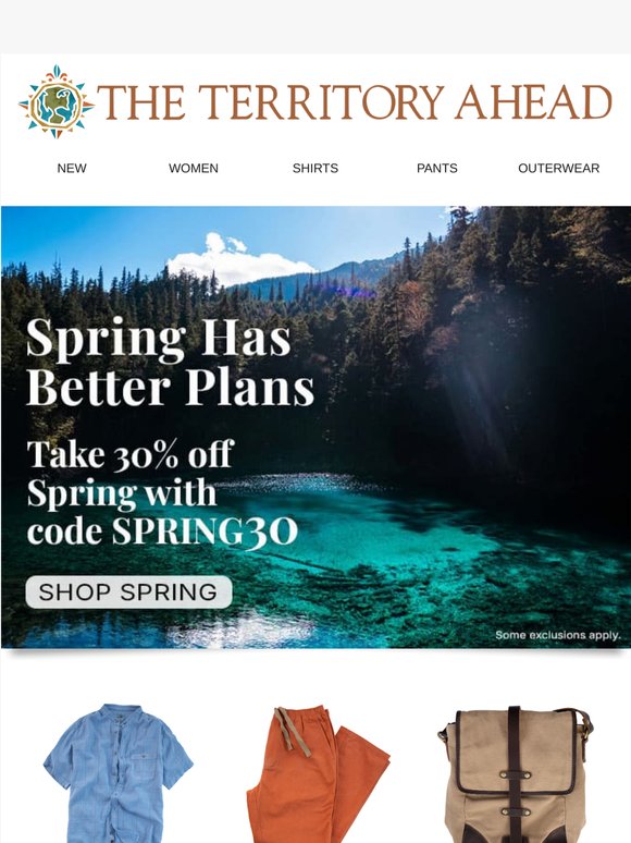 30% off Spring starts here