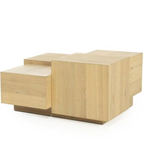 Image of Salontafel Quinten Vierkant Naturel 80x80cm