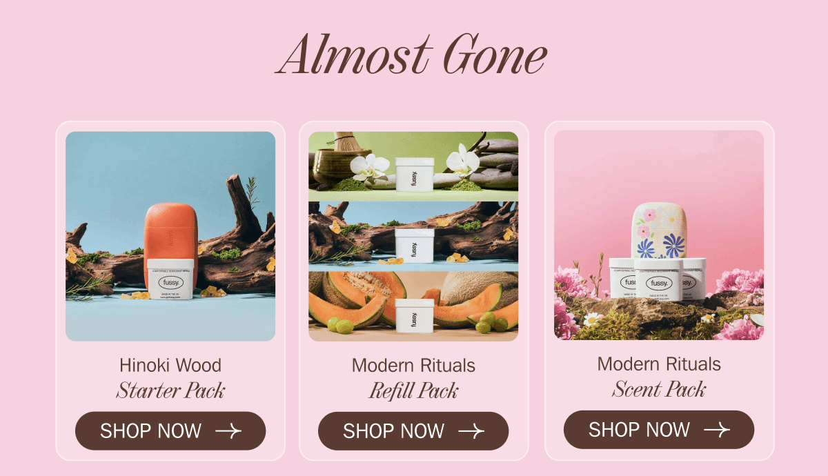 Almost Gone - Hinoki Wood Starter Pack - Modern Rituals Refill Pack - Modern Rituals Scent Pack | SHOP NOW