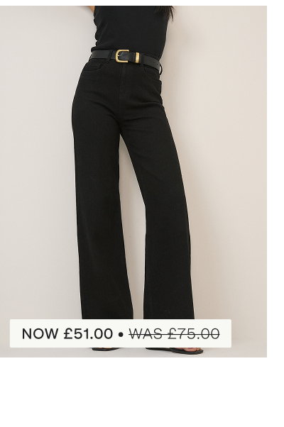 Black High Rise Soho Wide Leg Jeans