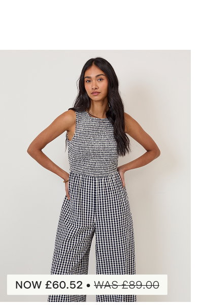 Navy Gingham Ruth Jumpsuit