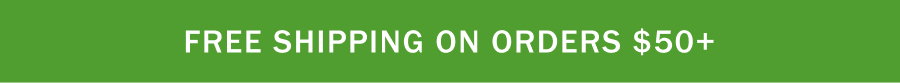Free shipping on orders USD $50+