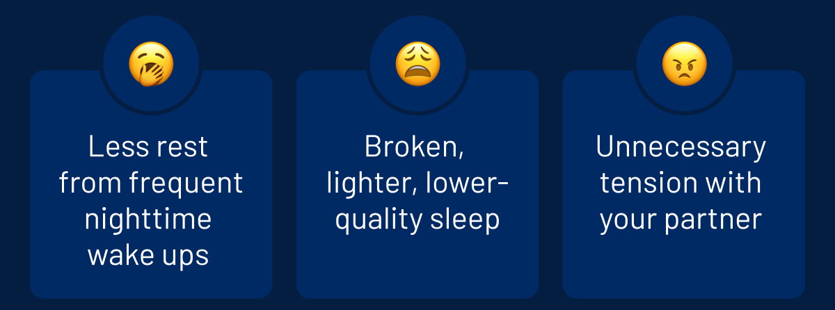 Less rest, broken sleep, unnecessary tension