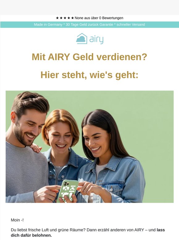 Geld verdienen mit AIRY! 💸