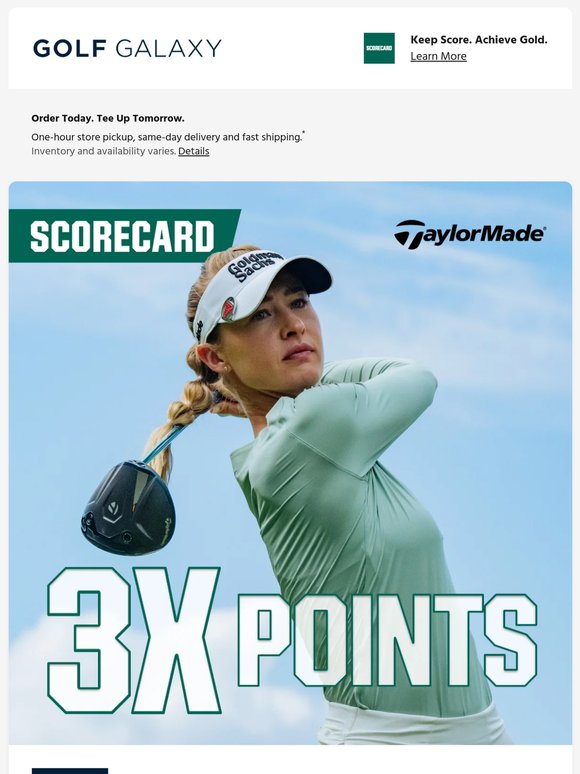LAST DAY! ⏳ 3X Points on select TaylorMade products