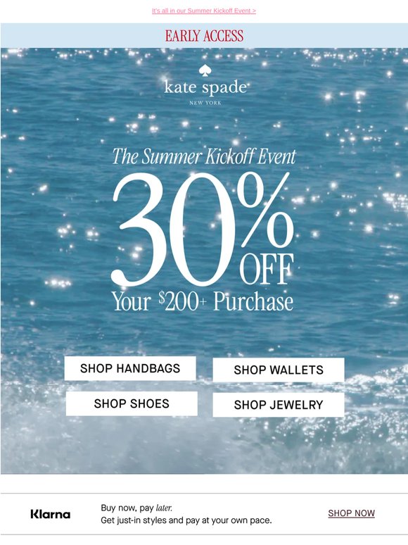 It’s here ☀️ Your exclusive sale early access starts NOW