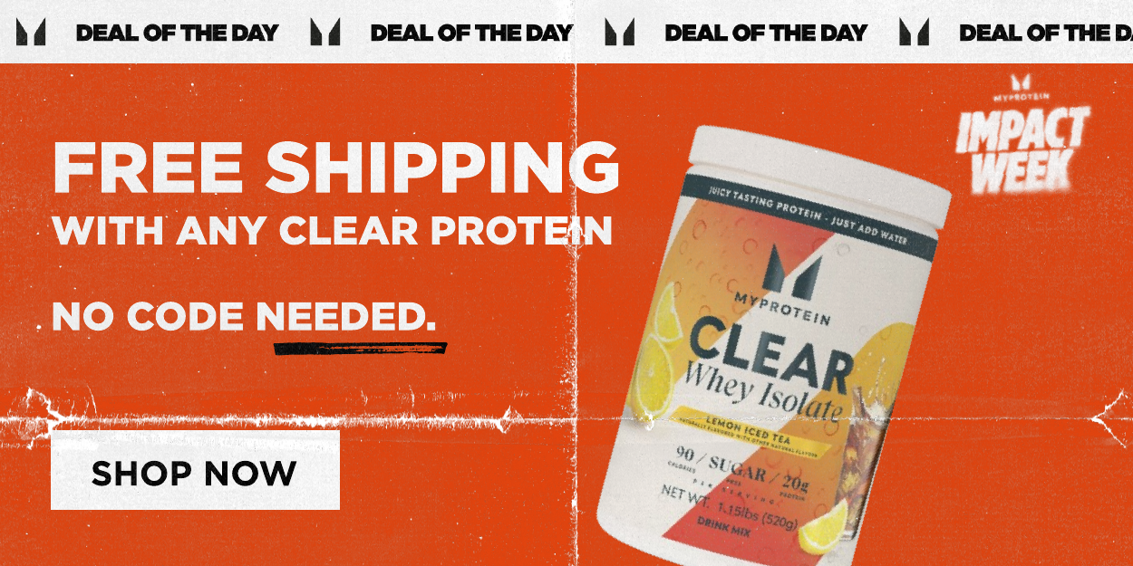 Free shipping with any Clear Protein