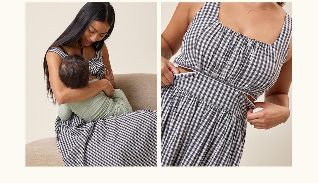 Gracie Poplin Nursing Midi Dress