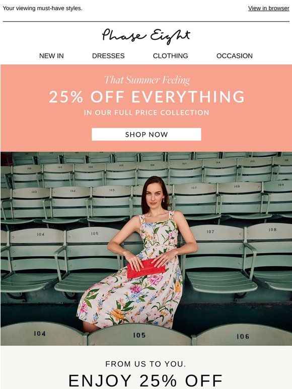 Starts today: 25% off your popular picks