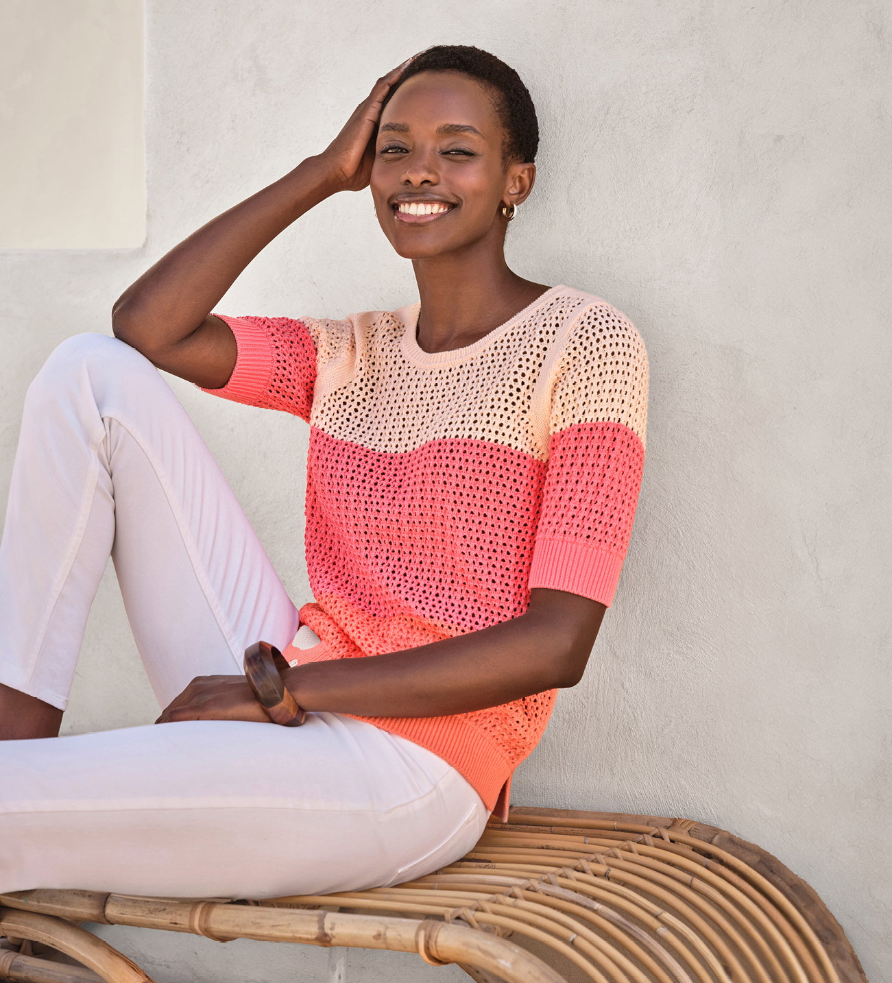 Cotton Sunset Stripe Top