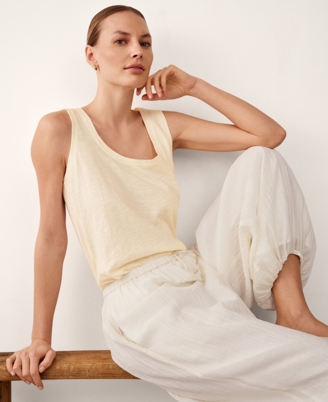 Organic Cotton Scoop Neck Jersey Vest