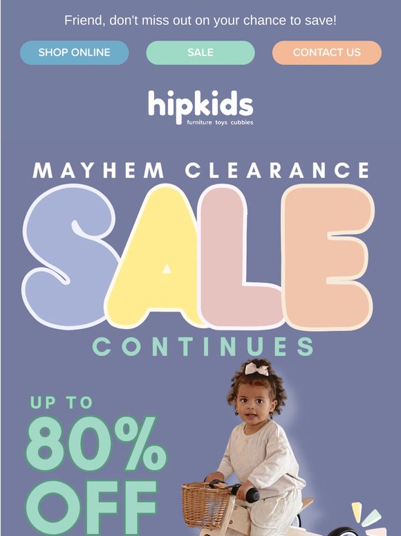 🎉 Our Mayhem Clearance Sale Continues!