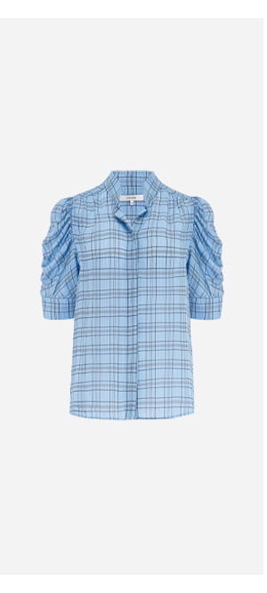 The Plaid Gillian Top In Blue Multi
