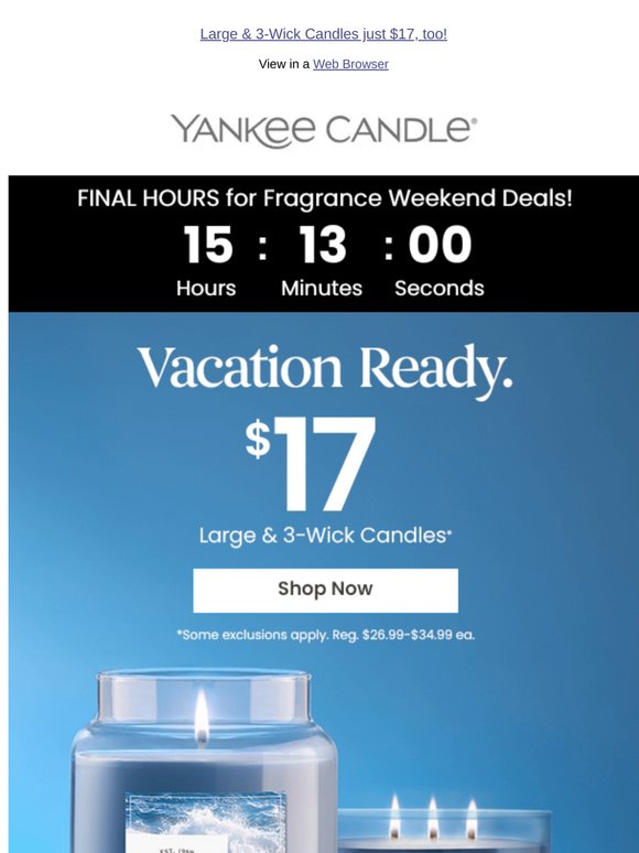 LAST DAY for Fragrance Weekend: 5/$25