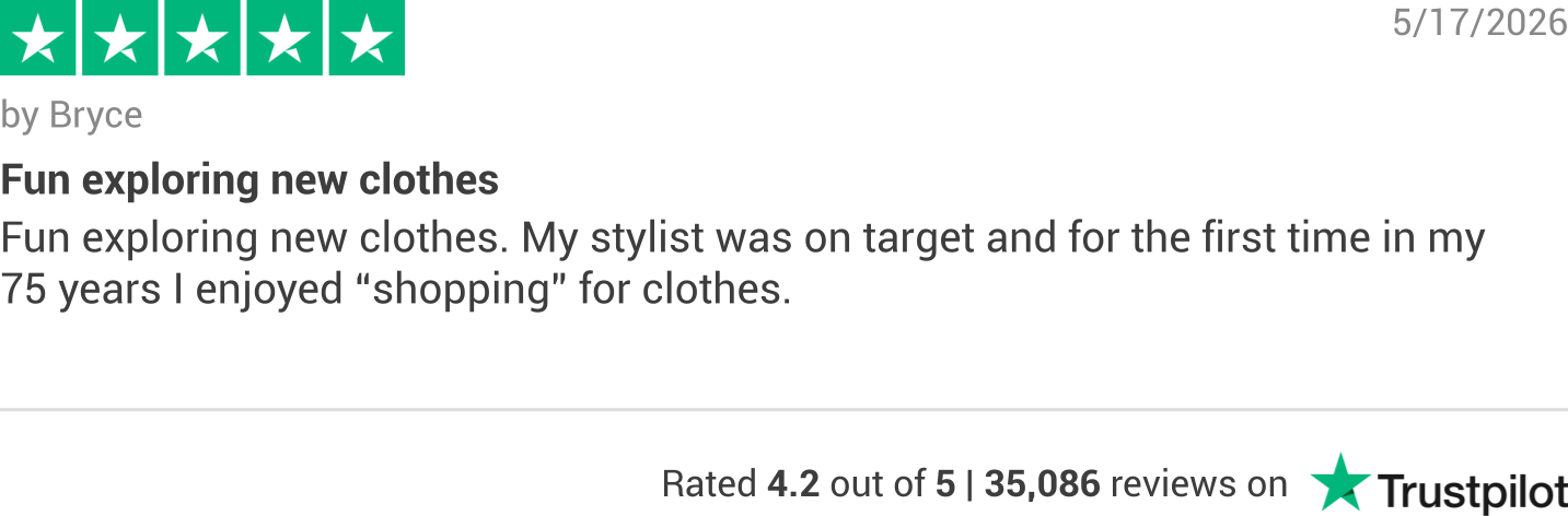 Trustpilot rating banner