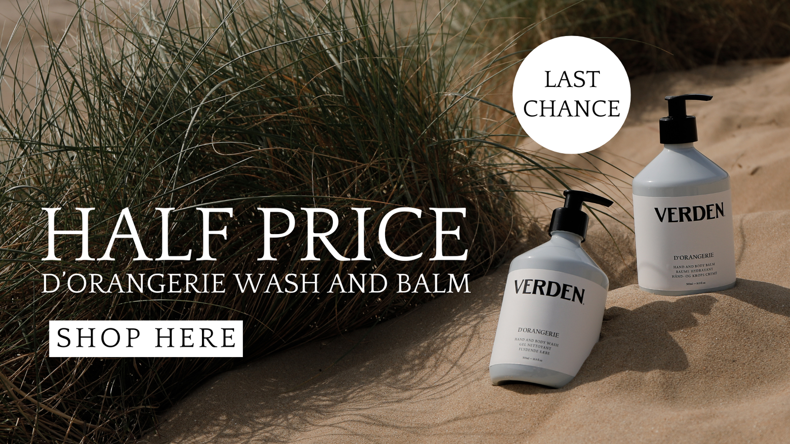 D'orangerie wash and balm half price
