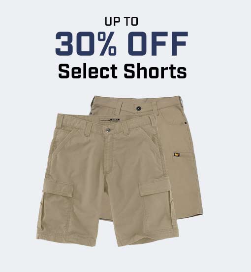 2 pairs of shorts on a white background with 30% off copy