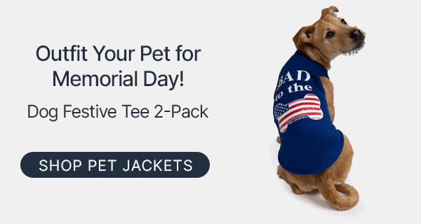 shop new dog jackets for memorial day
