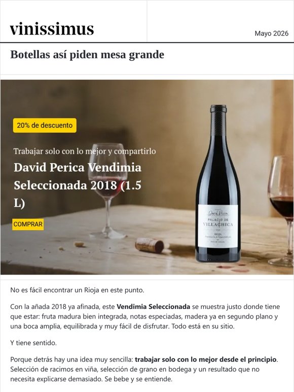 Un Rioja en Magnum listo para abrir y compartir (−20 %)