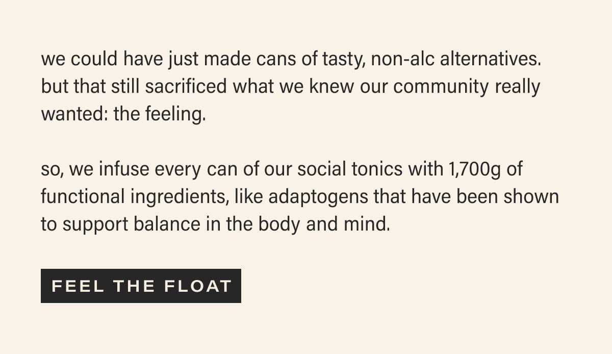 [ feel the float ]