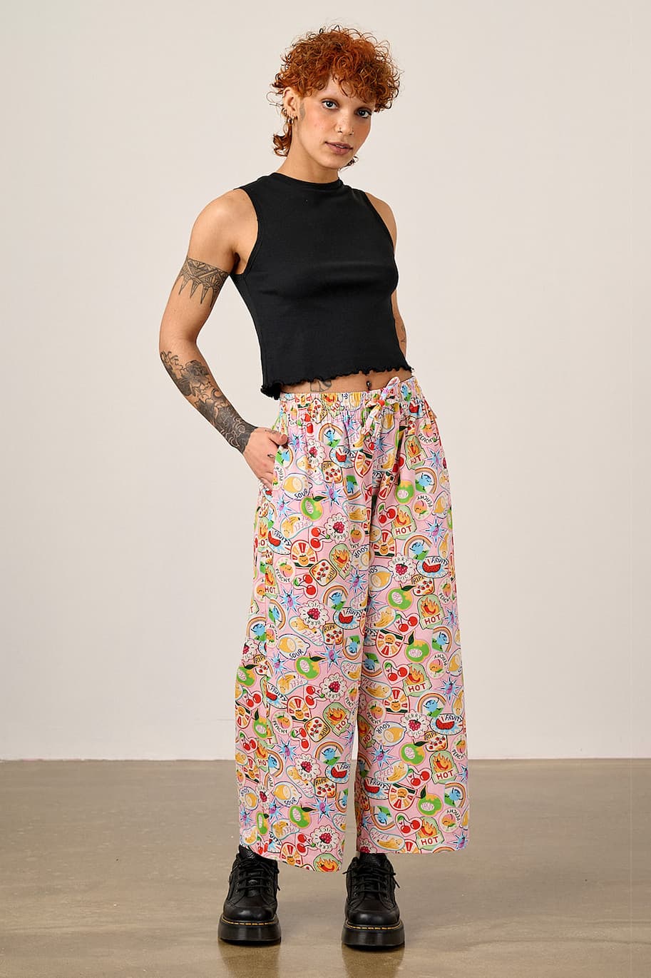 L.E Chuck - Cotton Trousers in Pink Brooke Hornsby & Yak