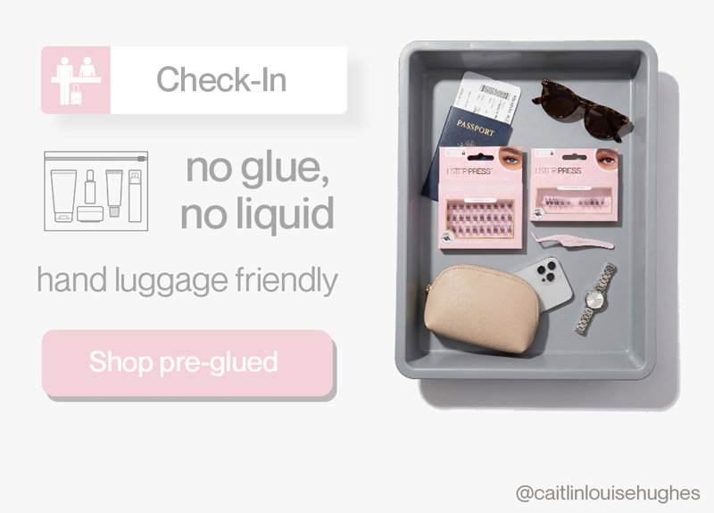 Hand luggage friendly - check in with no glue and no liquids