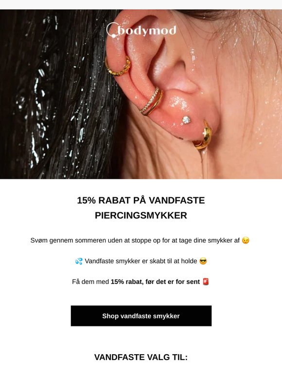 Lyntilbud 🚨 Bliv sommerklar med vandfaste smykker 💦