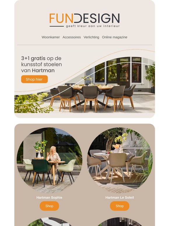 3+1 gratis op Hartman stoelen! 🤩
