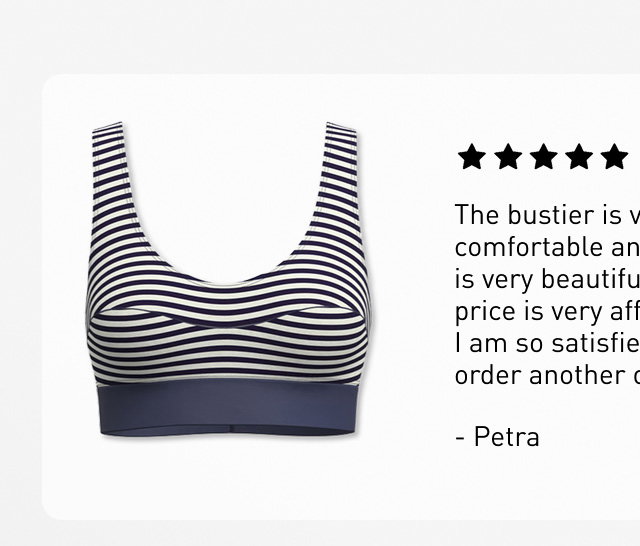 Striped bustier with a soft waistband in the color “Peacoat Blue” from the ELASTIC SPECIAL collection by CALIDA.