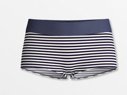 Striped regular-cut panty with an elastic soft waistband in the color “Peacoat Blue” from the ELASTIC SPECIAL collection by CALIDA.