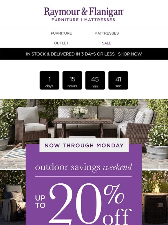 Upgrade your patio for up to 20% less. ✨