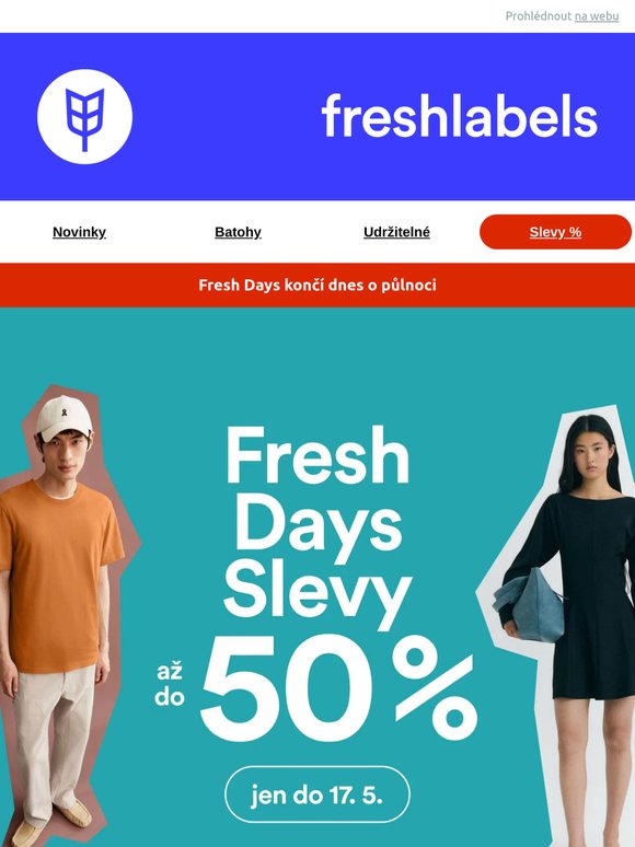 Fresh Days končí dnes 🔥 Slevy až 50 %