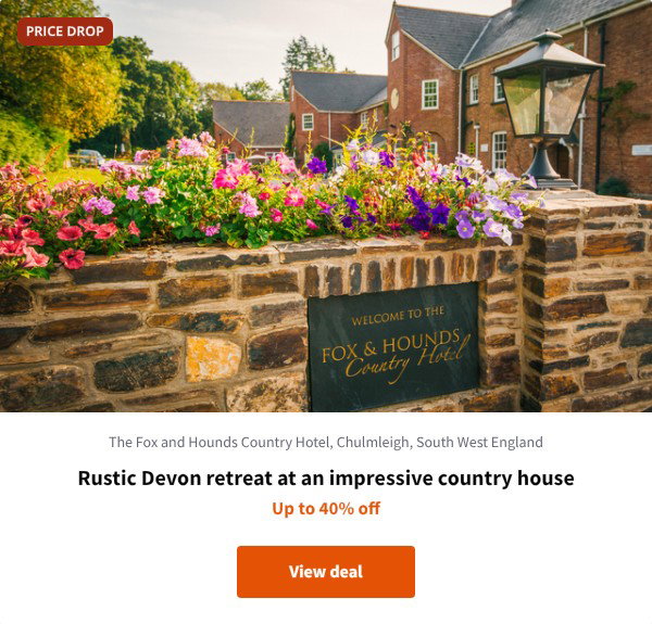 Rustic Devon retreat at an impressive country house