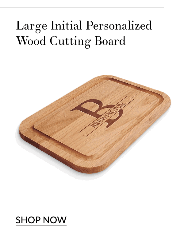 Large Initial Personalized Wood Cutting Board [Click here to Shop Now]
