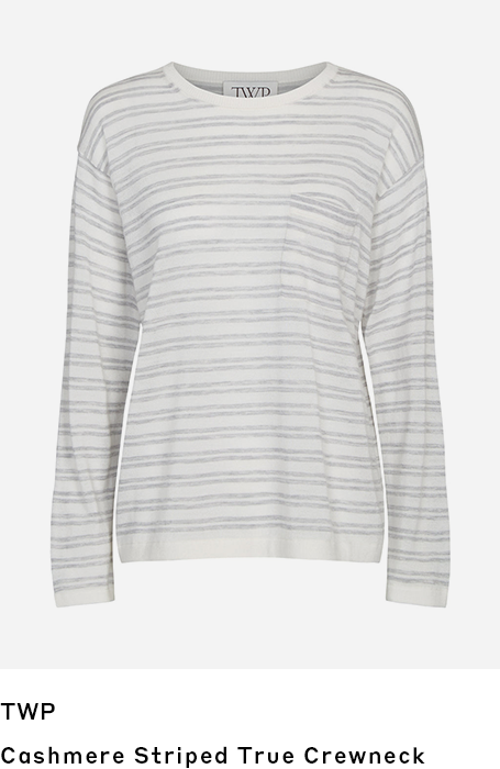 TWP | Cashmere Striped True Crewneck