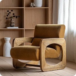 Polo Armchair in Ochre