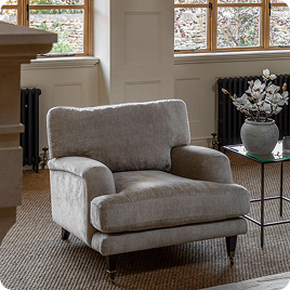 Fairmont Armchair in Velour Cream