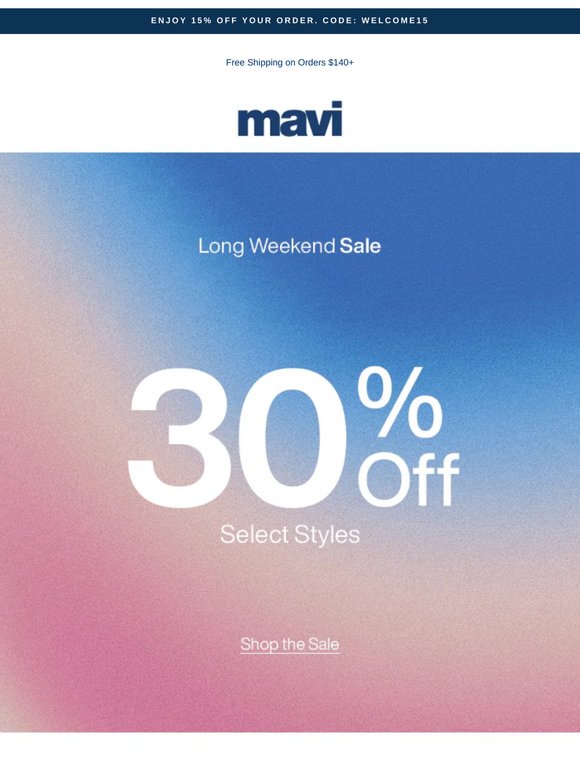 Ends Tomorrow: Long Weekend Sale