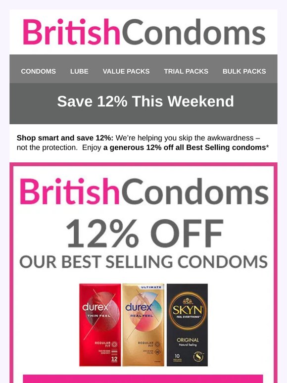🎁 Huge Savings On Best Selling Condoms 🤑