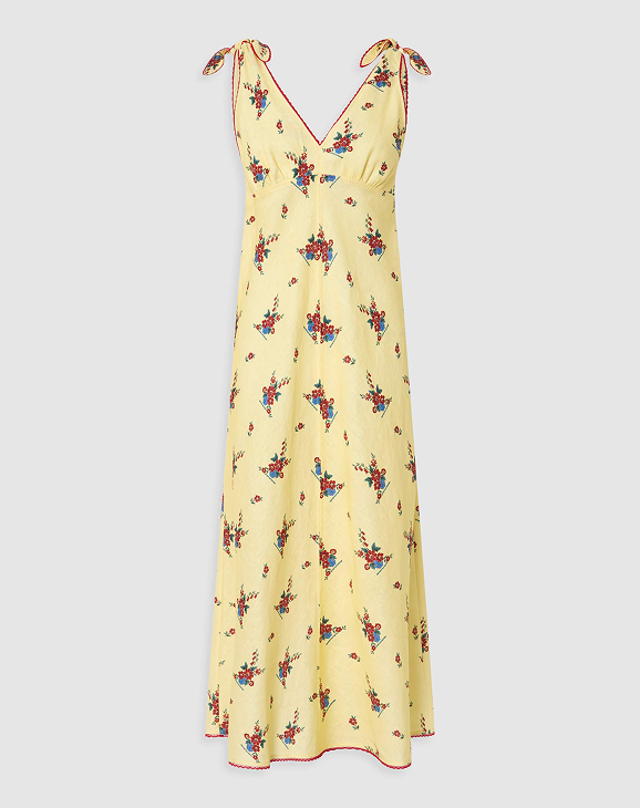 WALLPAPER FLORAL PRINT DRESS