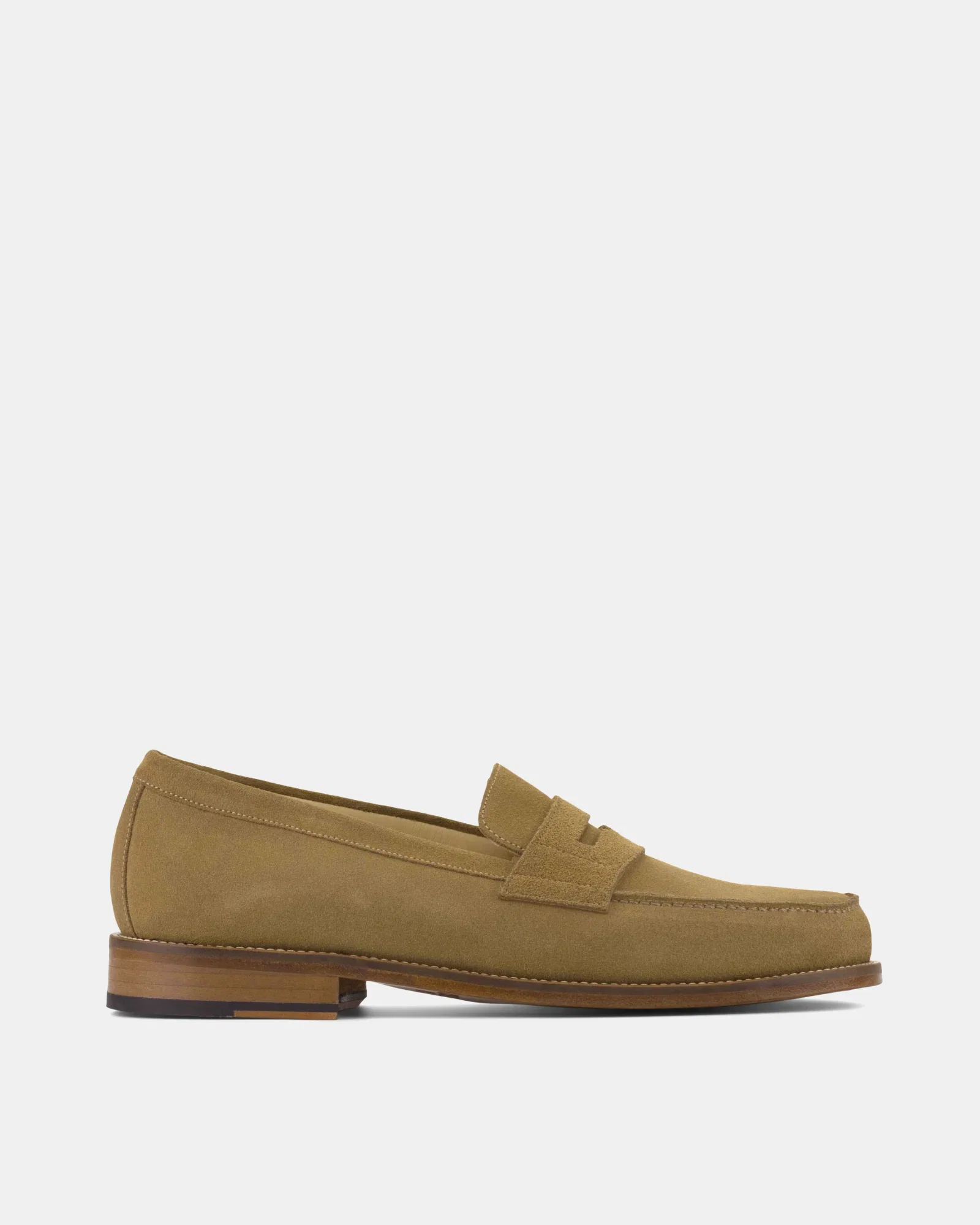 Image of Henry Camel Suede Penny Loafer - 144