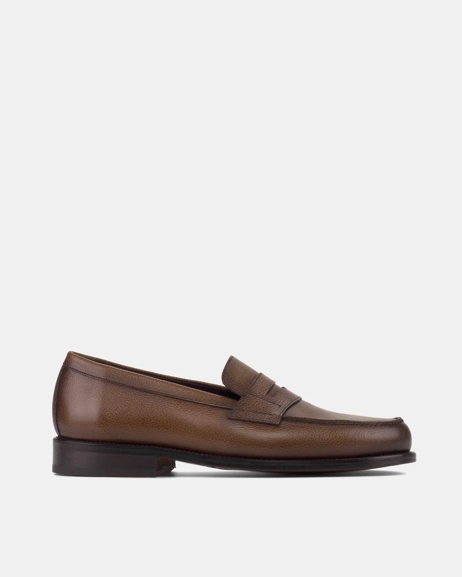 Image of Henry Brown Grain Penny Loafer - 144