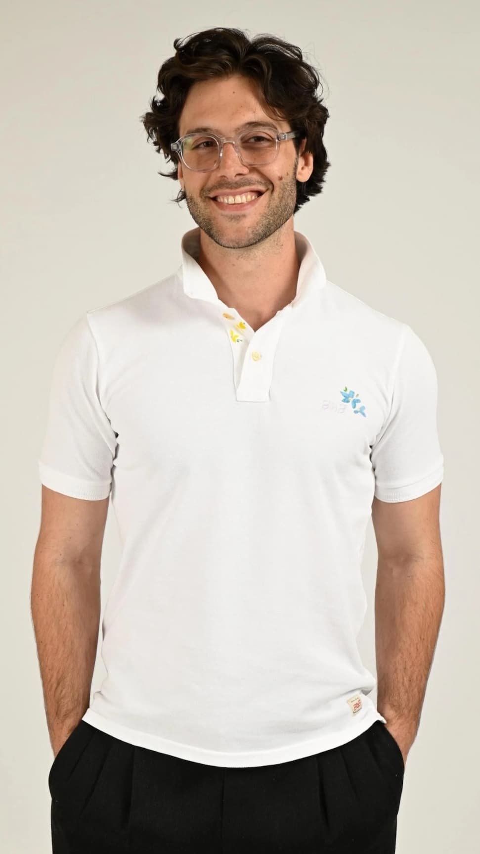 Polo Front blanc