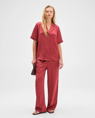 Preview satin short sleeve shirt