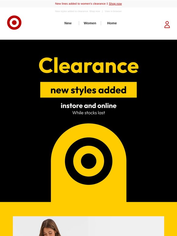 Clearance styles | Up to 50% off women’s apparel