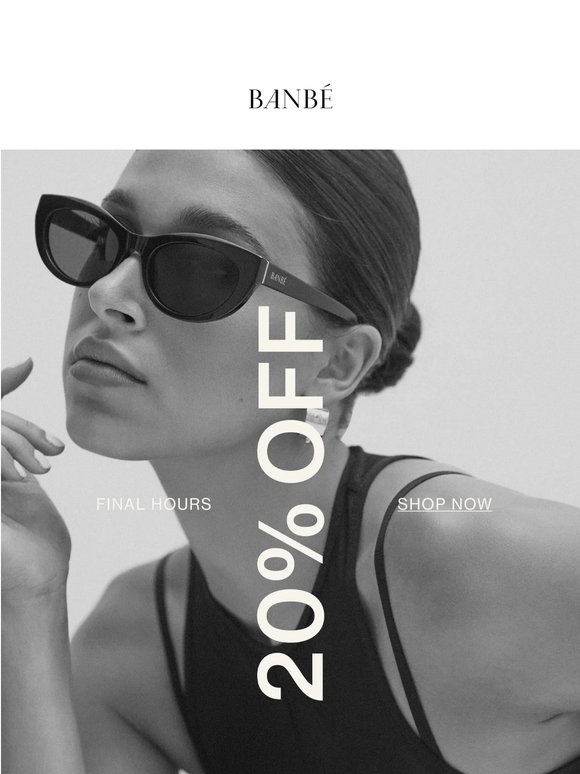 Final Hours 20% OFF Sitewide*