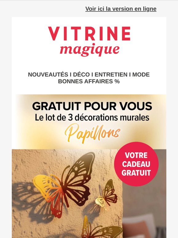 Dernière chance : votrelot GRATUIT de 3 décorations murales « Papillons » 🎁
