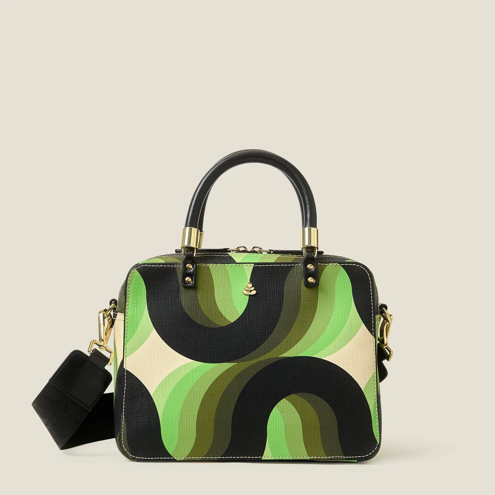 Image of Medium Block Handbag - Rolling Waves Electra