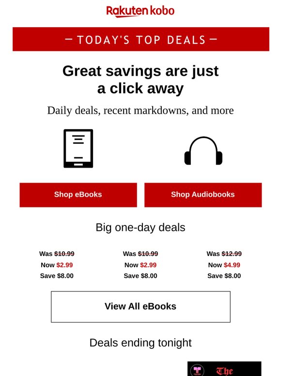 See all of today's best offers at once