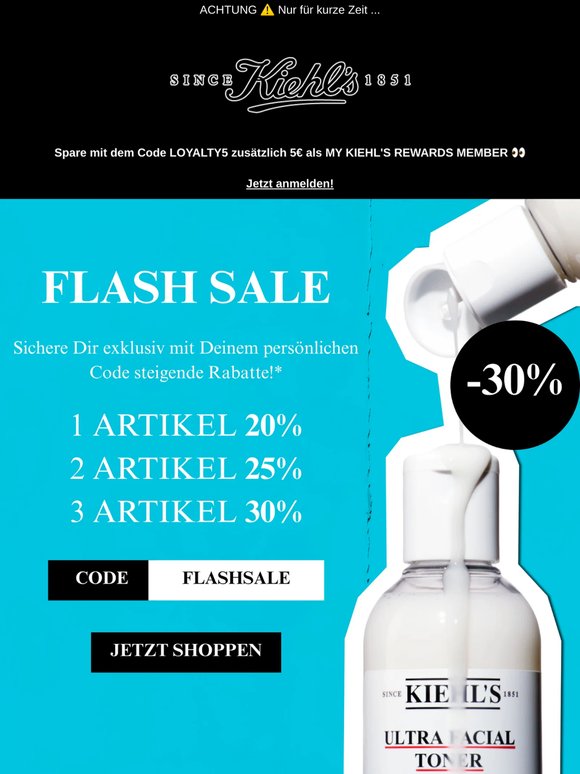30% auf ALLES ⚡️ FLASH SALE ⚠️